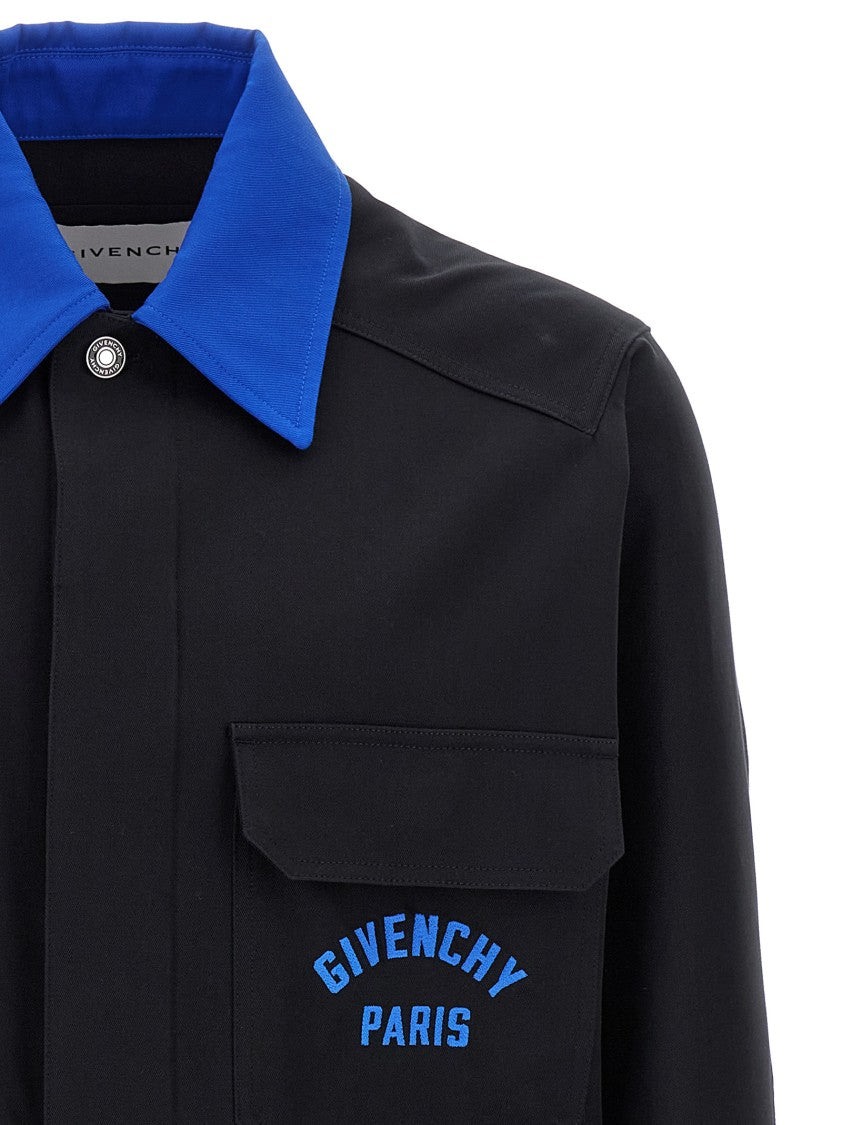 Givenchy Logo Embroidery Overshirt