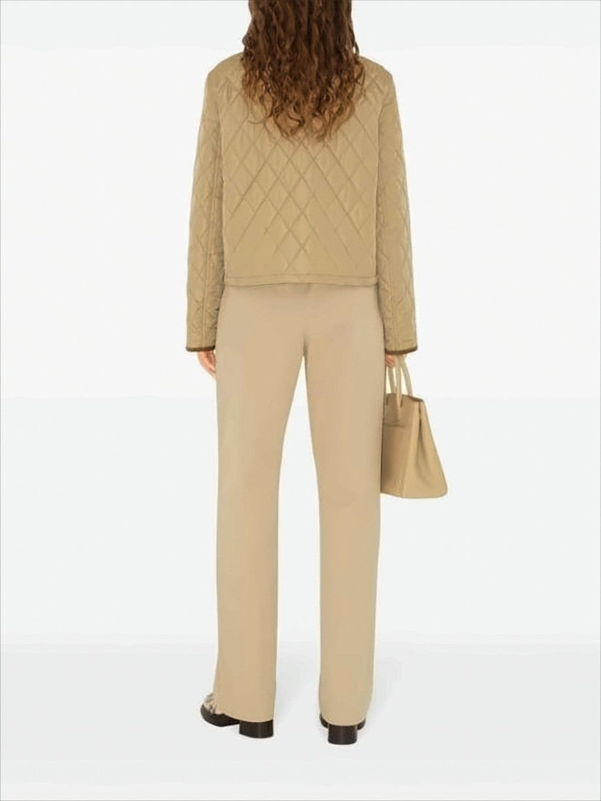 Burberry Cropped Quilted Nylon Jacket