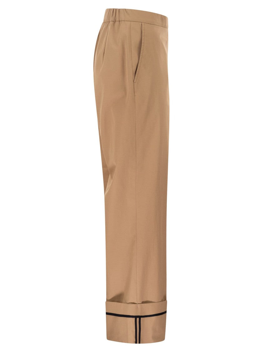 Herno Cotton Trousers With Maxi Turn-Ups