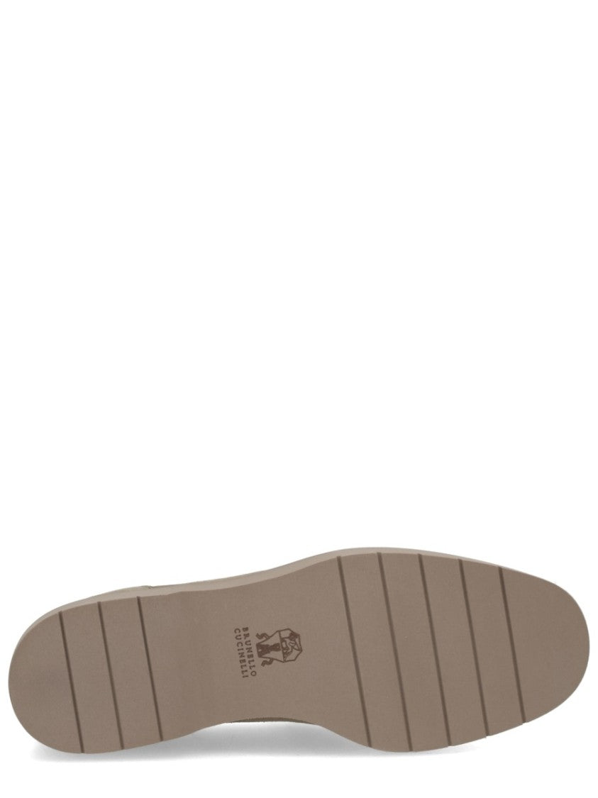 Brunello Cucinelli Sleek Rounded-Toe Leather Loafers