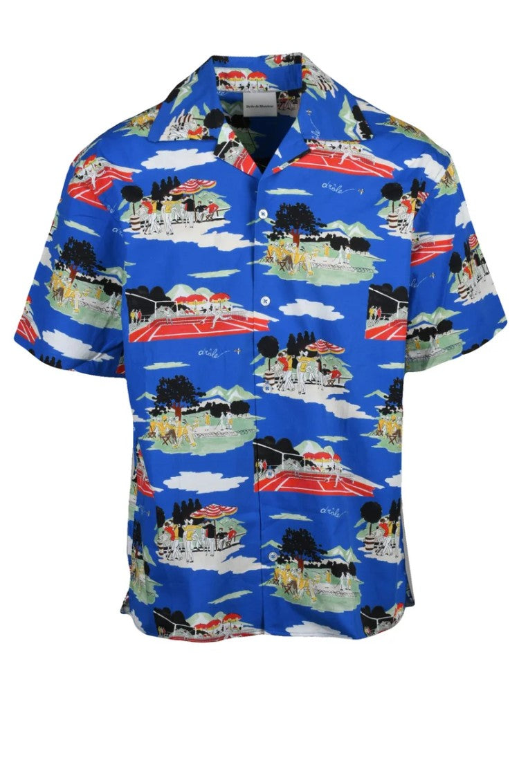 Drôle De Monsieur Cotton Shirt - Blue