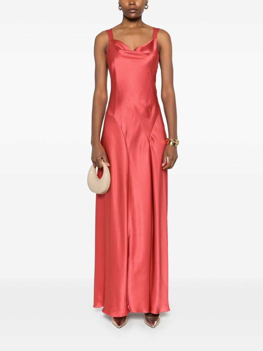 Alberta Ferretti Purple Dress With V-Neckline