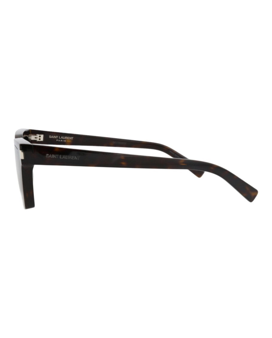 Saint Laurent Cat Eye Sunglasses In Recycled Acetate With Tortoiseshell Pattern