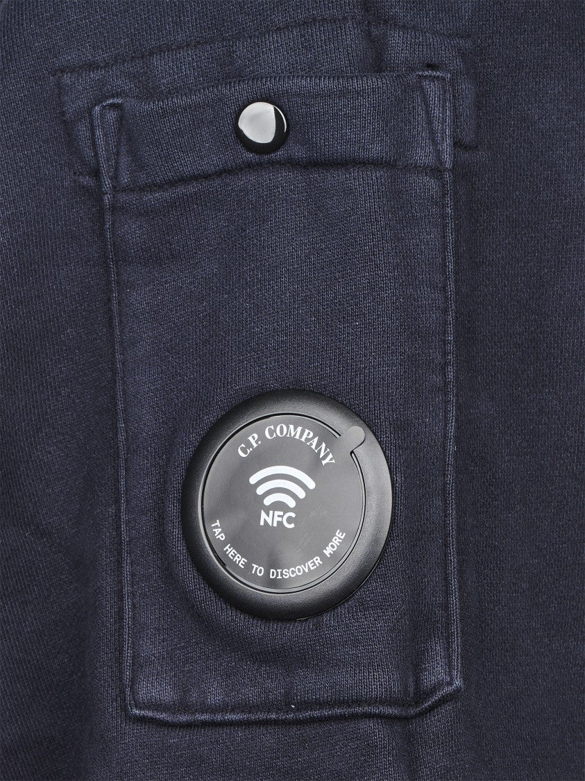 C.P. Company Brushed Diagonal Fleece Lens Crewneck Sweatshirt