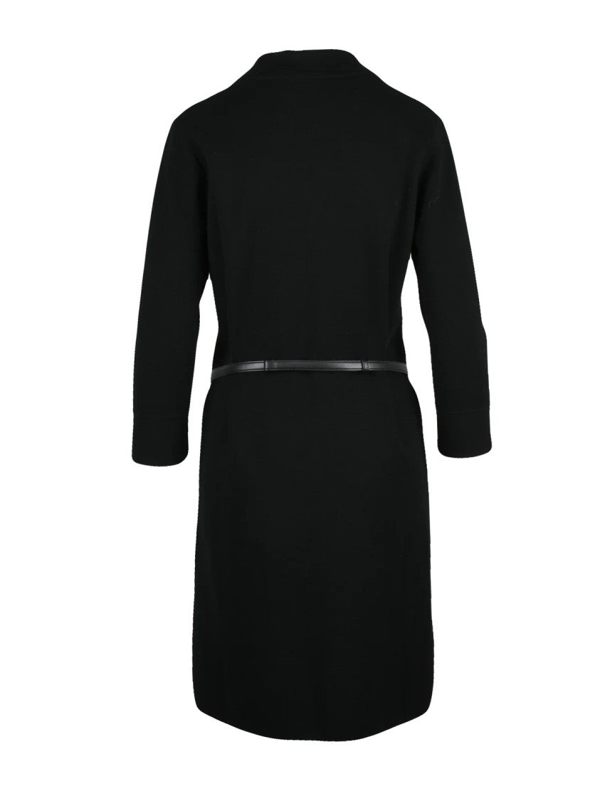 Max Mara Black Ere Viscose-Blend Mini Dress