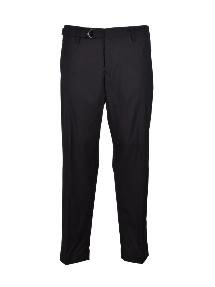 Officina 36 Black Polyester Viscose Wool Elastane Sartorial Suit