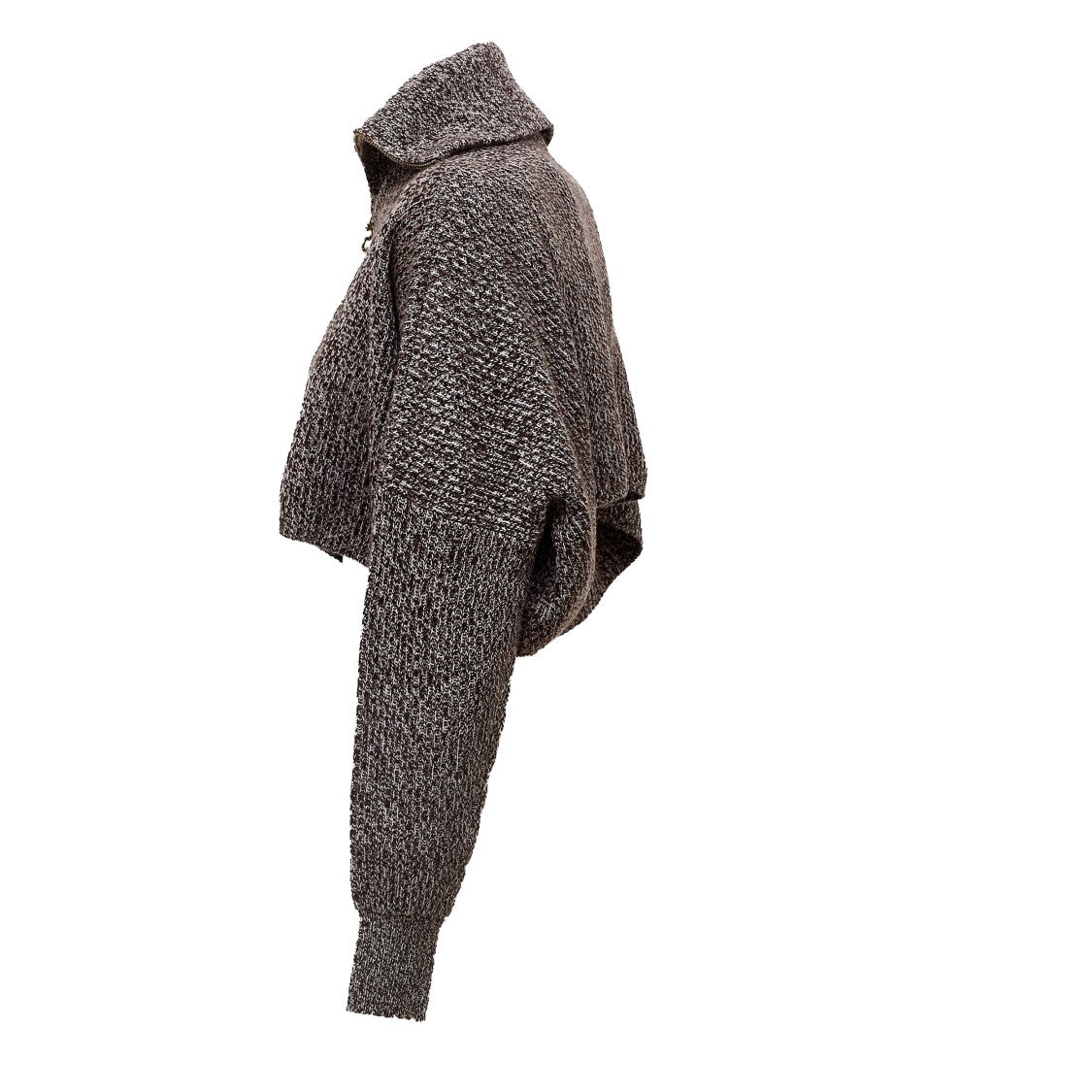 Sportmax Rive Cropped Half-Zip Wool-Blend Sweater