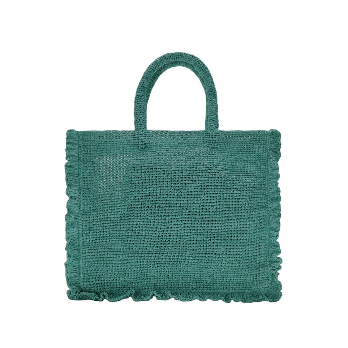 Mc2 Saint Barth Textured Raffia Bag With Contrasting Logo