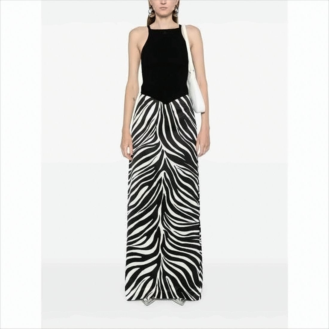 Courrèges Ribbed Sleeveless Bodysuit With High Neckline