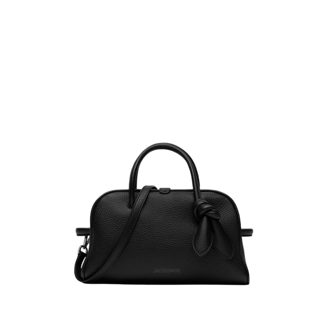 Jacquemus Embossed Leather Tote Bag With Bow Detail And Dual Handles