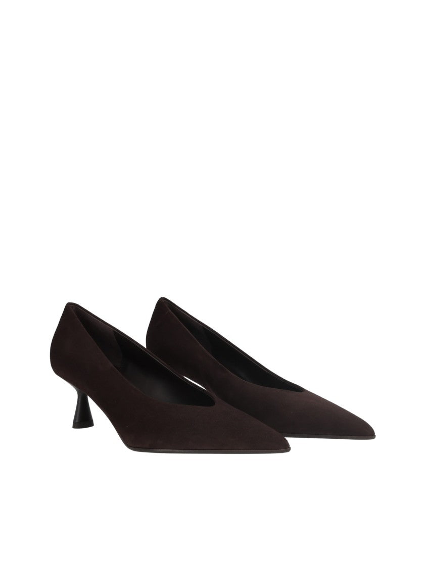 Sergio Levantesi Chocolate Brown Beatrix67 Suede Kitten-Heel Pumps