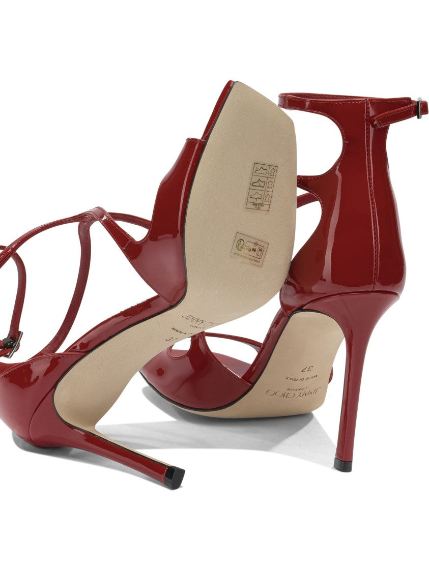 Jimmy Choo Strappy Red Sandals