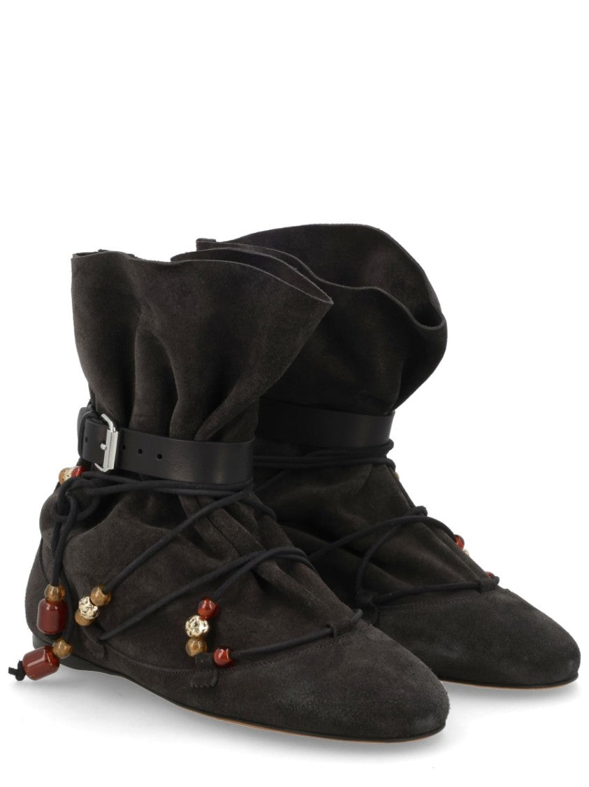 Isabel Marant Letiz Slouchy Buckle Calf Boots