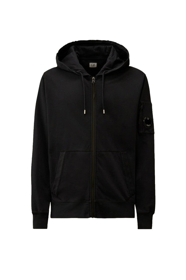 C.P. Company Black Lens Detail Cotton Zip-Through Hoodie