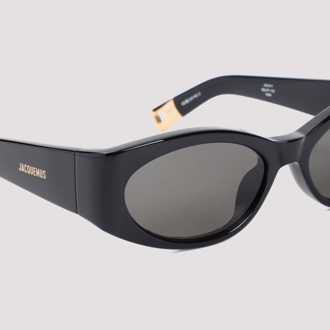 Jacquemus Les Lunettes Ovalo Black Acetate Sunglasses
