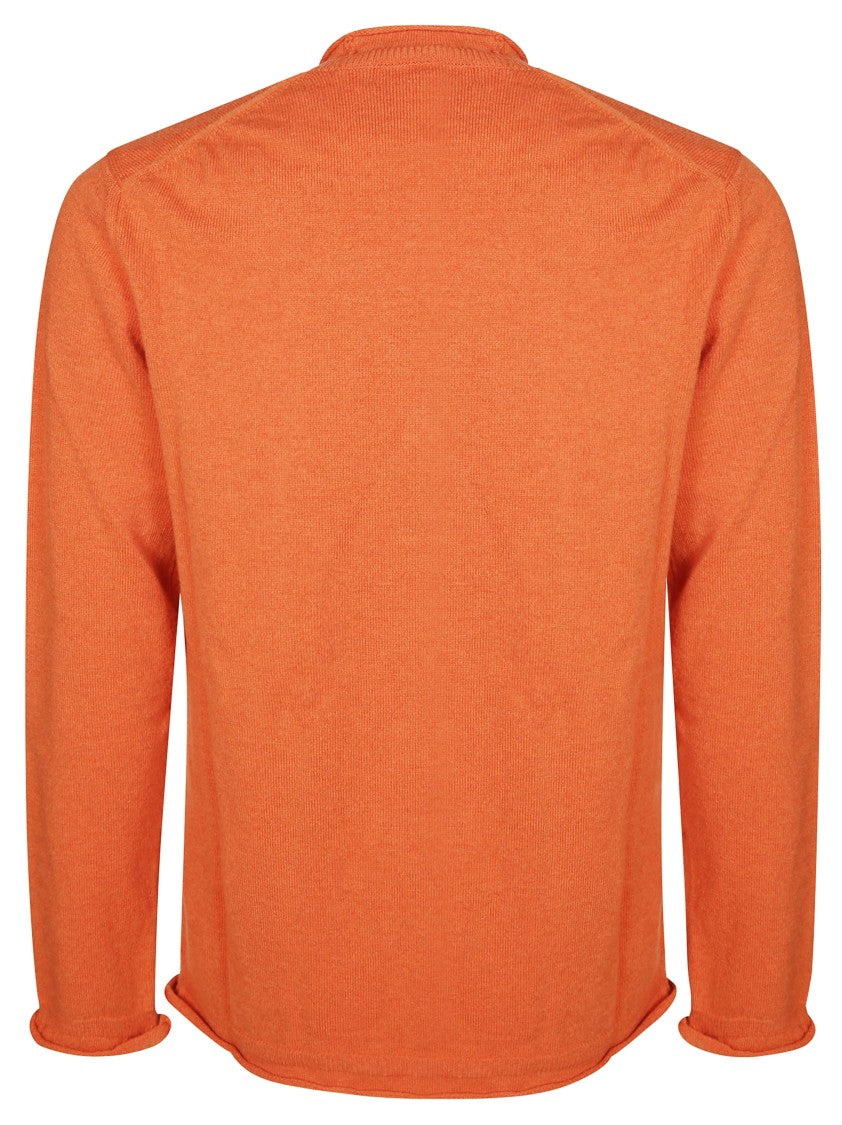 Comme Des Garçons Ribbed Crew Neck Black Wool Sweater