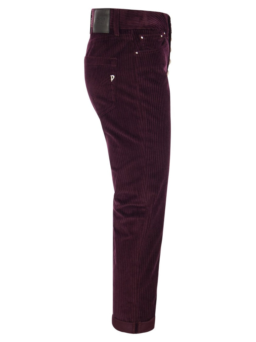 Dondup Koons Loose-Fitting Velvet Trousers