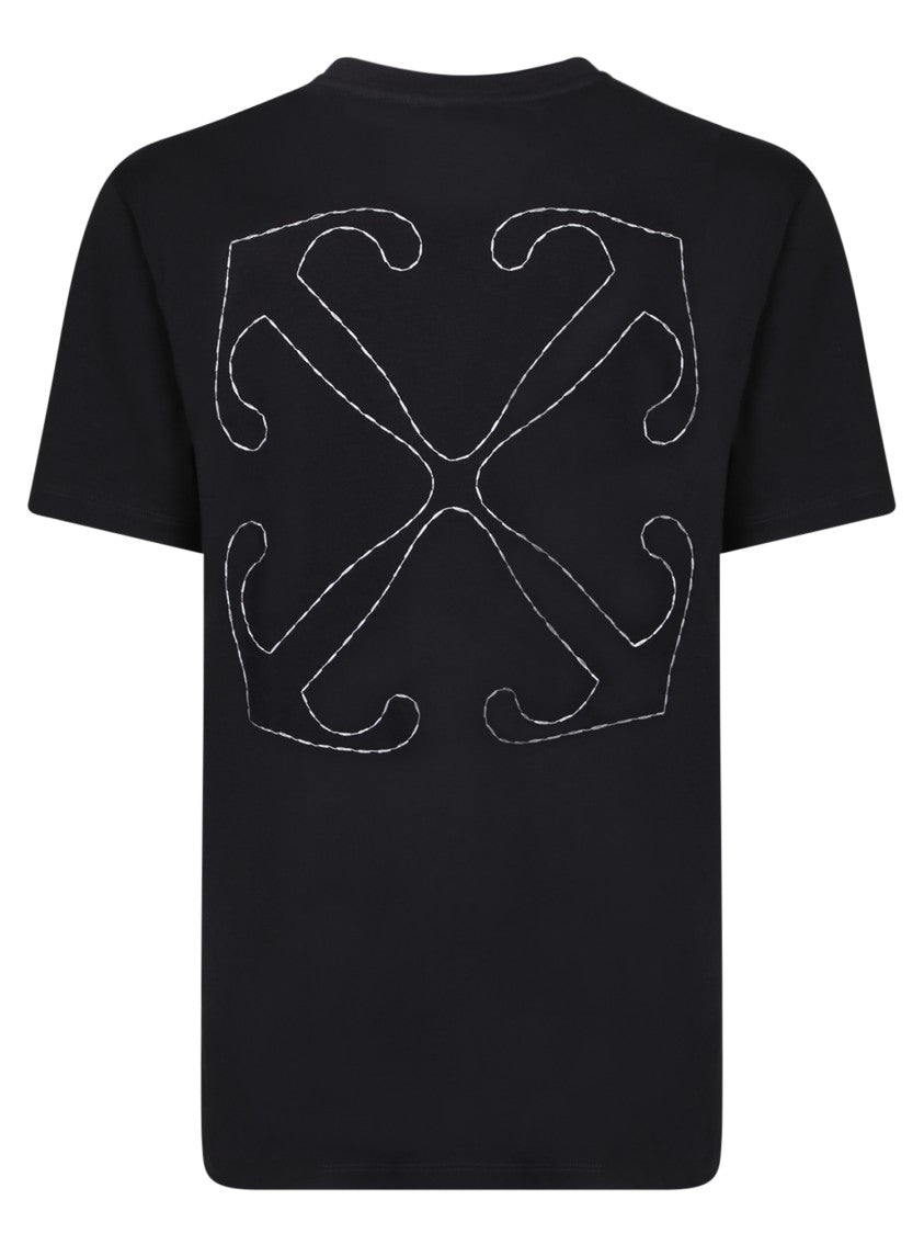 Off-White Black Casual Cotton T-Shirt