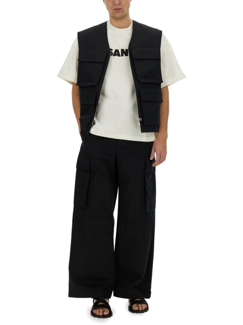 Jil Sander Black Cargo Vest