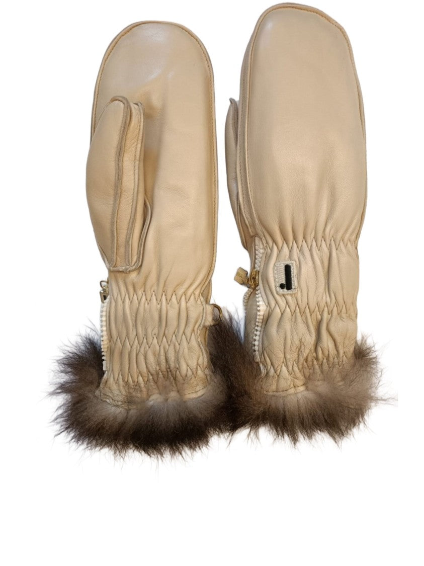 Restelli Moffola Opossuy Water-Repellent Leather Mittens