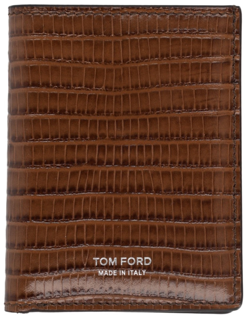 Tom Ford Textured Crocodile Finish Calf Leather Wallet