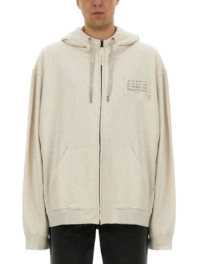 Maison Margiela Zip-Up Hooded Sweatshirt
