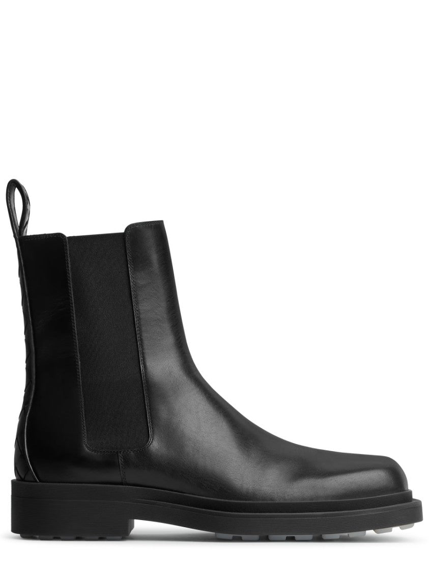 Bottega Veneta Ben Elastic Panel Calf Leather Chelsea Boots