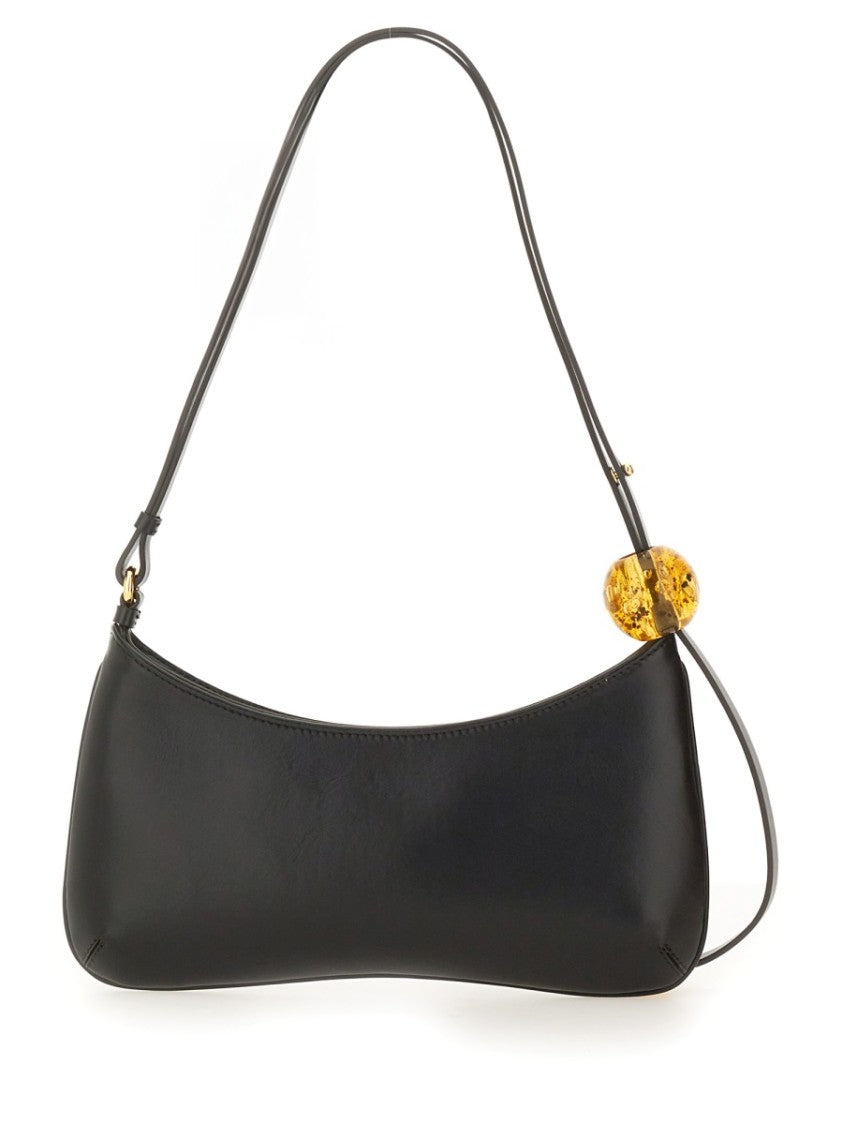 Jacquemus Smooth Leather Shoulder Bag With Unique Amber Accents