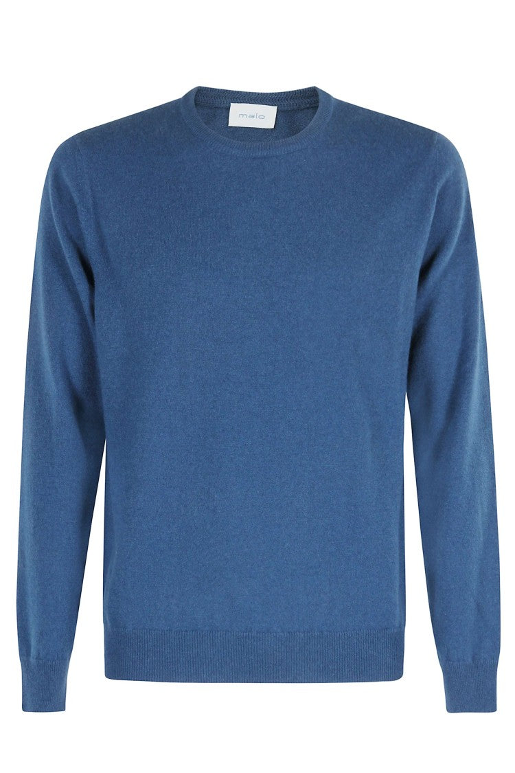 Malo Crew Neck Cashmere Sweater In Midnight Blue