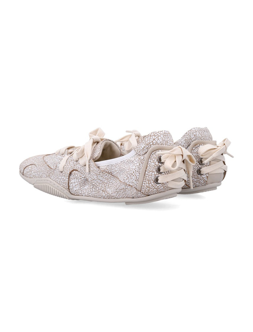 Acne Studios Lace-Up Leather Ballet Shoes