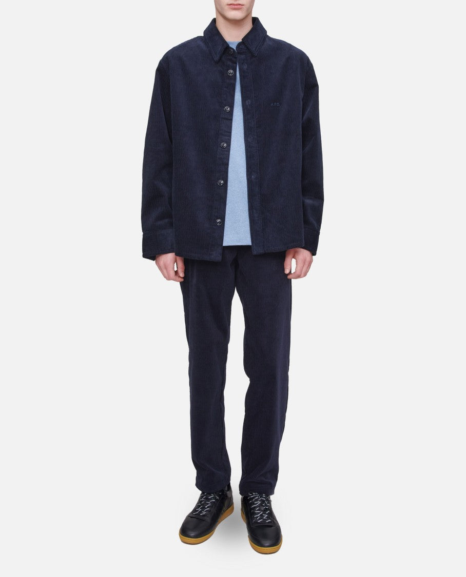 A.P.C. Bobby Corduroy Shirt Jacket With Classic Button Closure