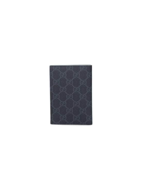Gucci Canvas Passport Case With Subtle Monogram Pattern