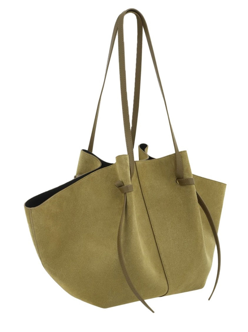 Yuzefi Winged Leather Tote Bag With Spacious Design