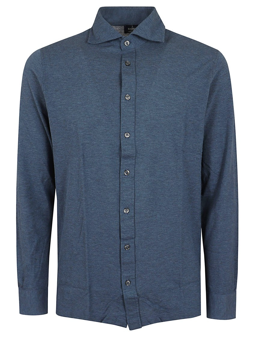 Barba Napoli Relaxed Fit Button-Down Shirt In Muted Blue