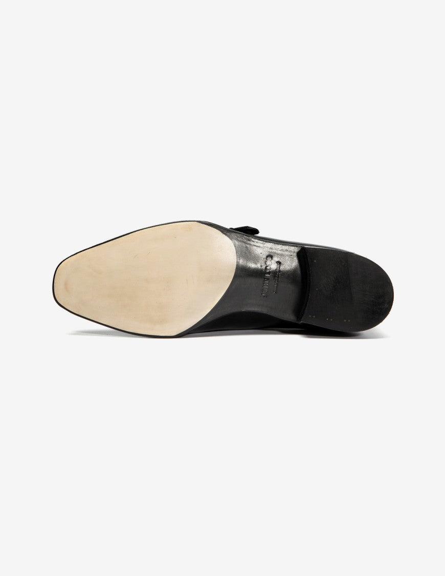 John Lobb Seamless Black Calf Leather Shoes