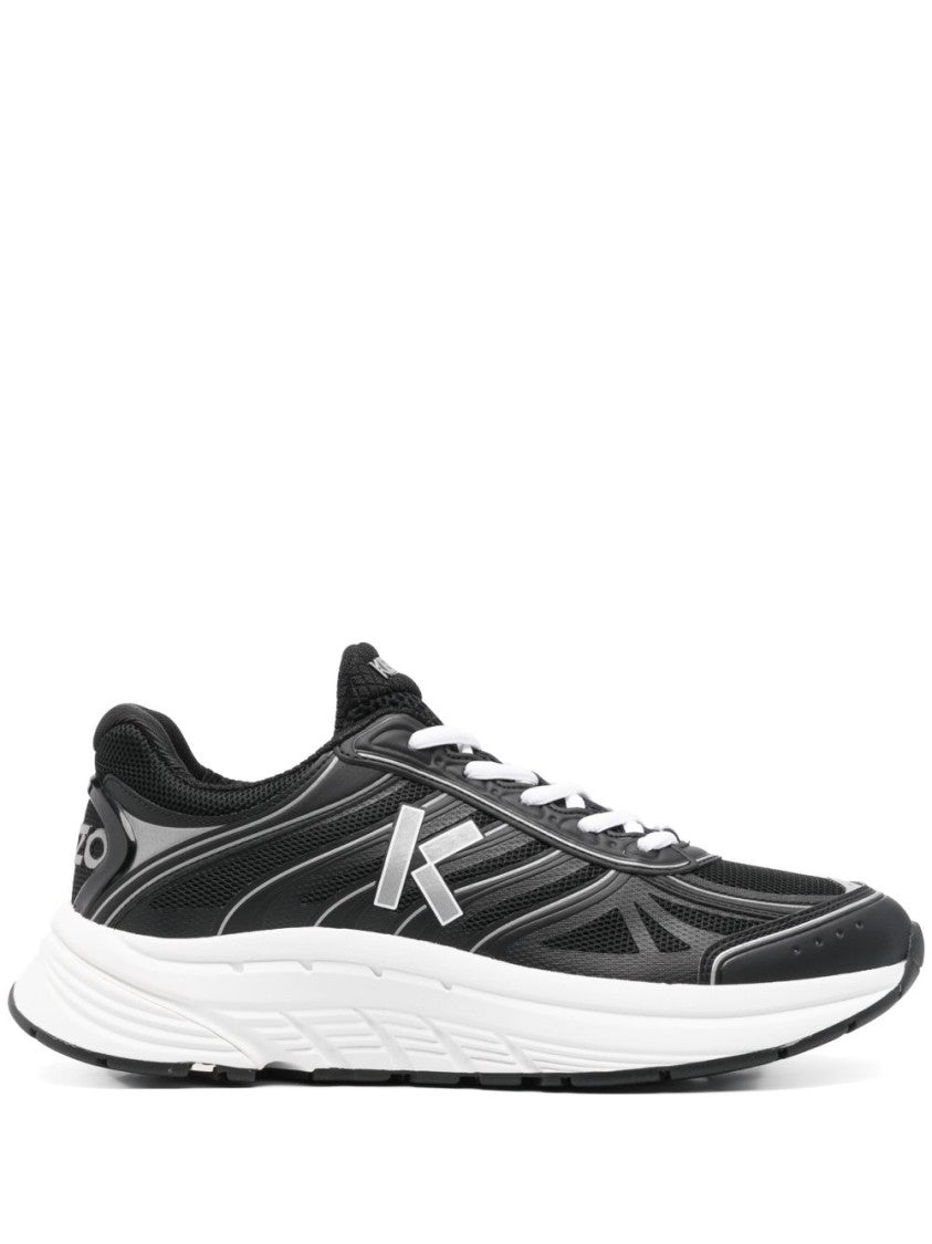 Kenzo Black Mesh Panelled Reflective Sneakers