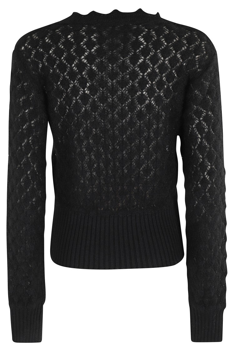 Blumarine Openwork Design Crew Neck Knit