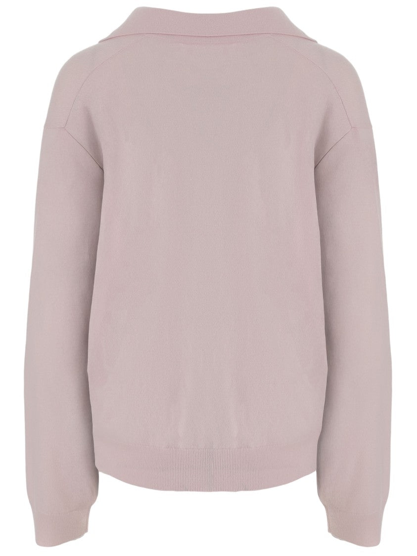 Arch4 V-Neck Cashmere Sweater With Polo Collar