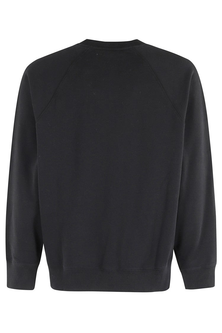 Maison Kitsuné Line Handwriting Pattern Black Oversized Sweatshirt