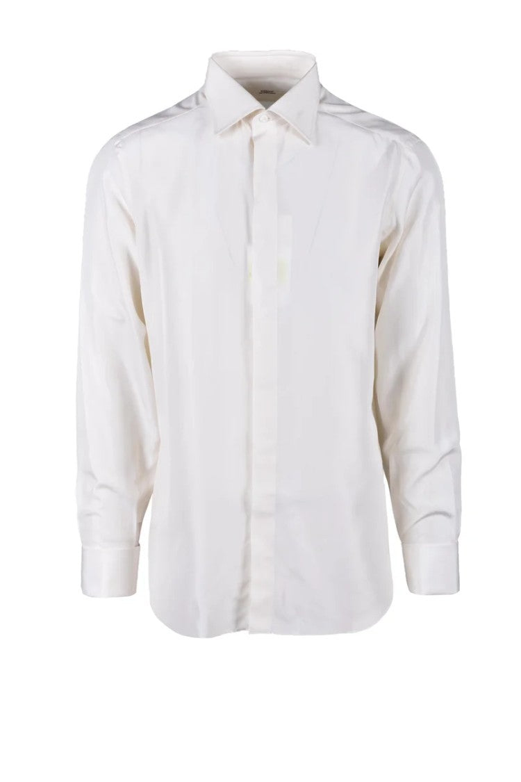 Fray Cotton Shirt - Cream