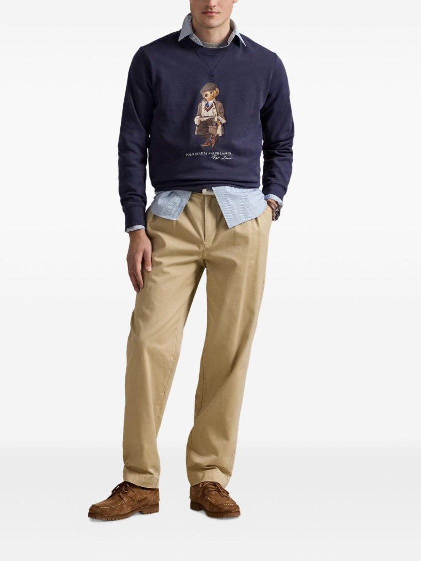 Polo Ralph Lauren Crewneck Sweatshirt With Iconic Embroidered Bear Detail
