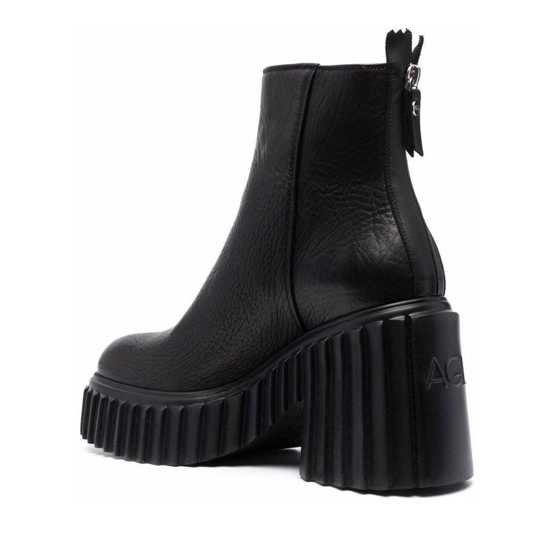 Agl Black Tiggy Plastic Platform Boots