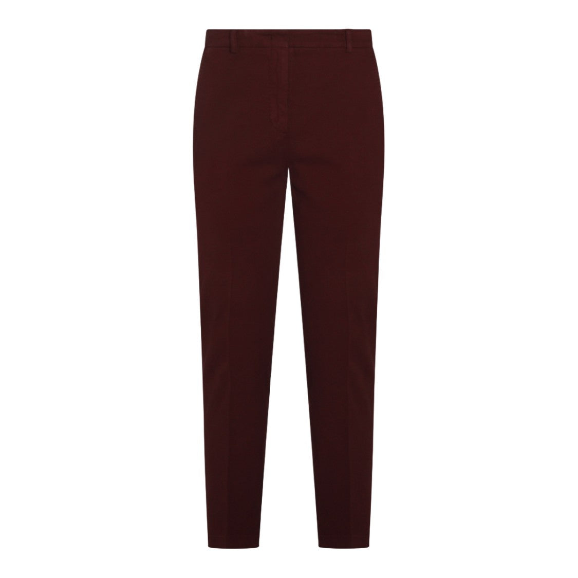 Incotex Slim Tailored Trousers With Polished Burgundy Finish