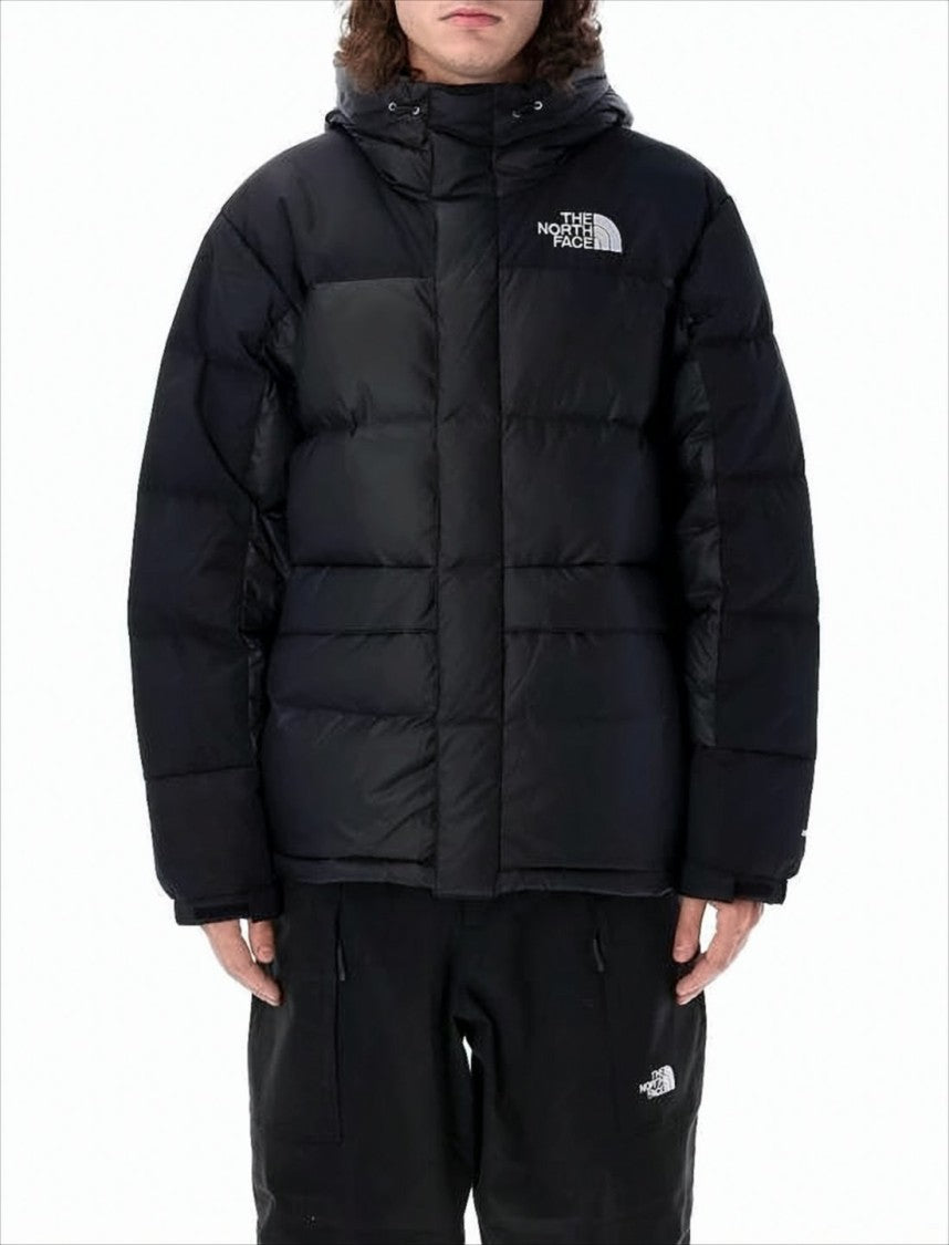 The North Face Quilted Down Jacket With Adjustable Hood And Flap Pockets