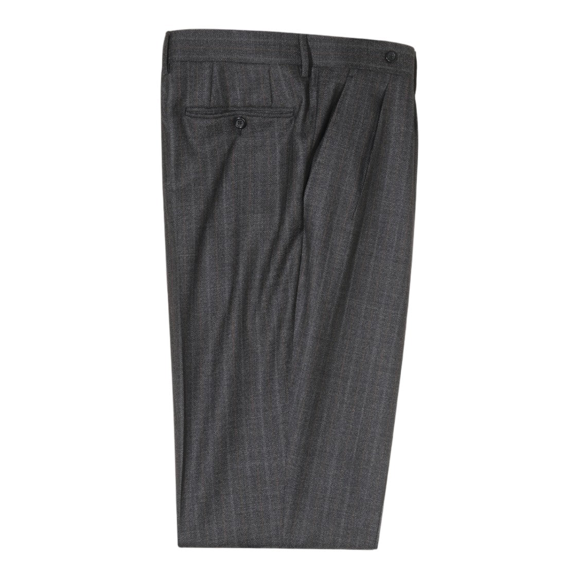 Canali Tailored Grey Suit With Notched Lapel And Subtle Check Pattern