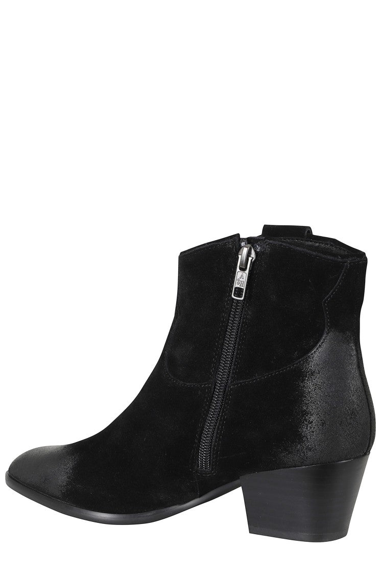 Ash Black Fame Vintage Suede Ankle Boots
