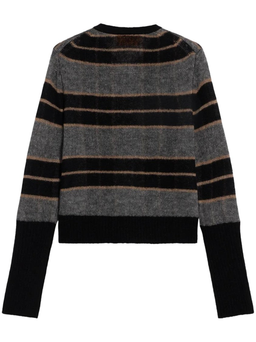 Guest In Residence Shadow Plaid Cardigan With Textured Knit