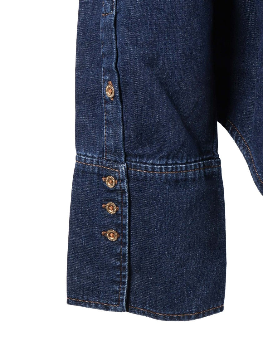 7 For All Mankind Indigo Soul Shaped Denim Shirt