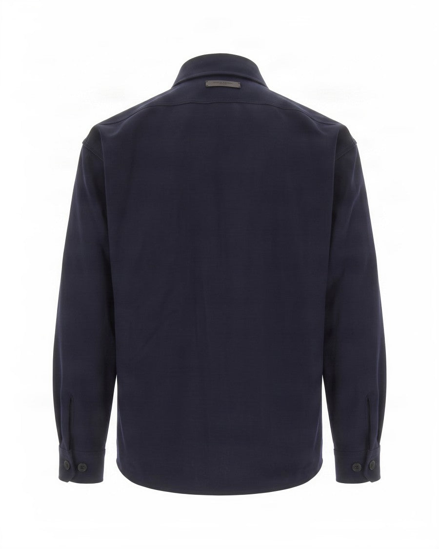 Paolo Pecora Button-Down Casual Jacket With Classic Shirt Collar