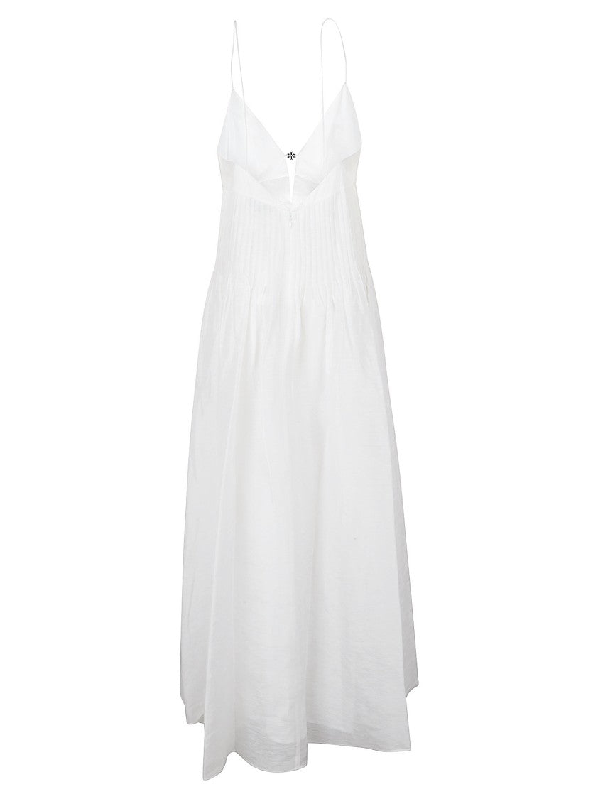 Tory Burch Mid-Length Linen And Silk Blend Dress